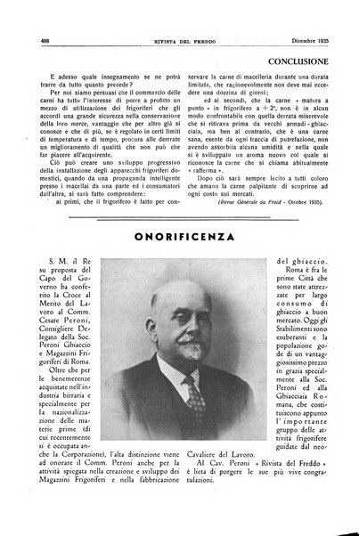 Rivista del freddo periodico mensile illustrato tecnico, scientifico, economico, commerciale