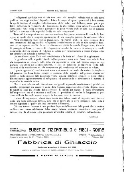 Rivista del freddo periodico mensile illustrato tecnico, scientifico, economico, commerciale