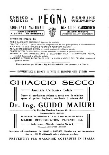 Rivista del freddo periodico mensile illustrato tecnico, scientifico, economico, commerciale