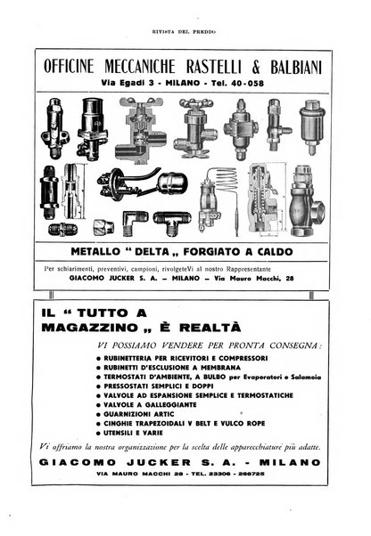 Rivista del freddo periodico mensile illustrato tecnico, scientifico, economico, commerciale