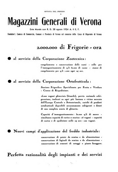 Rivista del freddo periodico mensile illustrato tecnico, scientifico, economico, commerciale