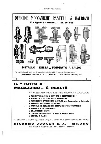 Rivista del freddo periodico mensile illustrato tecnico, scientifico, economico, commerciale