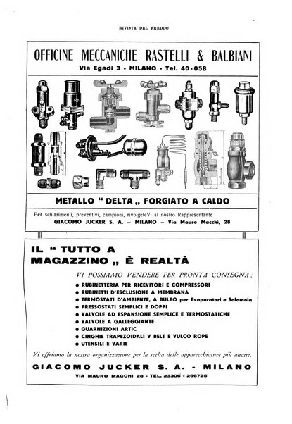 Rivista del freddo periodico mensile illustrato tecnico, scientifico, economico, commerciale