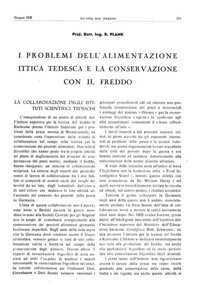 Rivista del freddo periodico mensile illustrato tecnico, scientifico, economico, commerciale