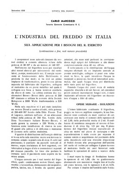 Rivista del freddo periodico mensile illustrato tecnico, scientifico, economico, commerciale