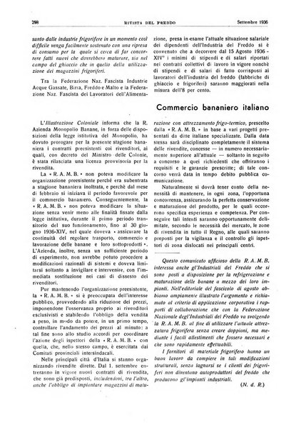 Rivista del freddo periodico mensile illustrato tecnico, scientifico, economico, commerciale