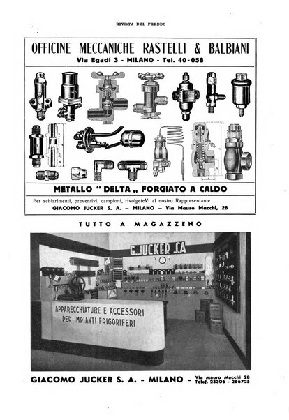 Rivista del freddo periodico mensile illustrato tecnico, scientifico, economico, commerciale