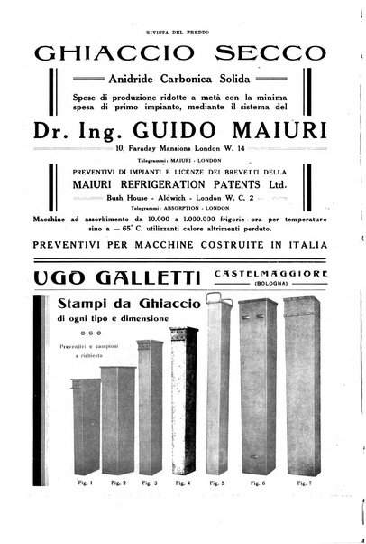 Rivista del freddo periodico mensile illustrato tecnico, scientifico, economico, commerciale