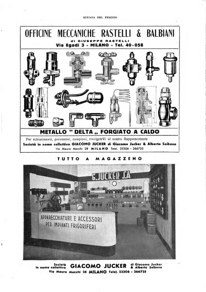 Rivista del freddo periodico mensile illustrato tecnico, scientifico, economico, commerciale