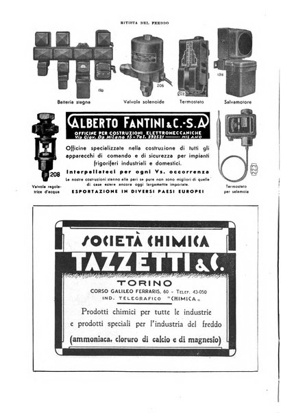 Rivista del freddo periodico mensile illustrato tecnico, scientifico, economico, commerciale