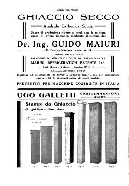 Rivista del freddo periodico mensile illustrato tecnico, scientifico, economico, commerciale