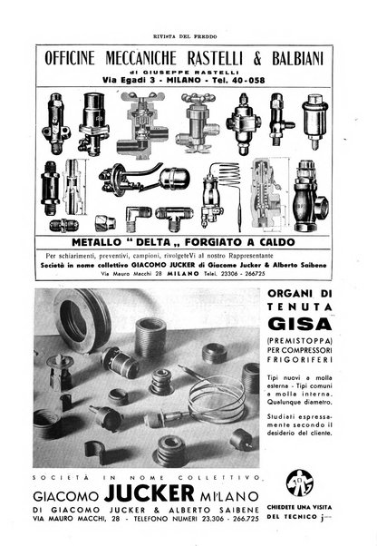 Rivista del freddo periodico mensile illustrato tecnico, scientifico, economico, commerciale