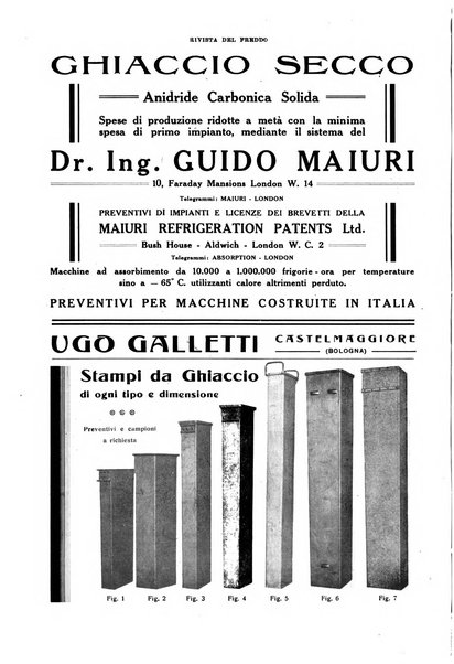 Rivista del freddo periodico mensile illustrato tecnico, scientifico, economico, commerciale