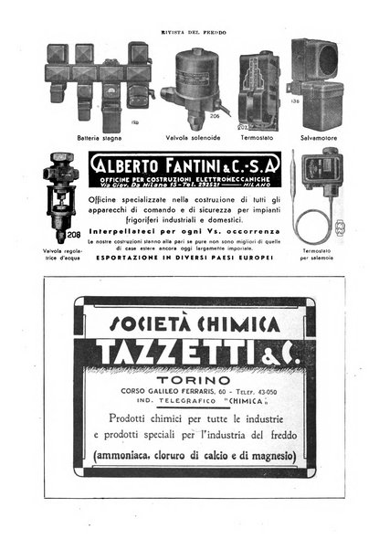 Rivista del freddo periodico mensile illustrato tecnico, scientifico, economico, commerciale