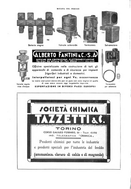 Rivista del freddo periodico mensile illustrato tecnico, scientifico, economico, commerciale