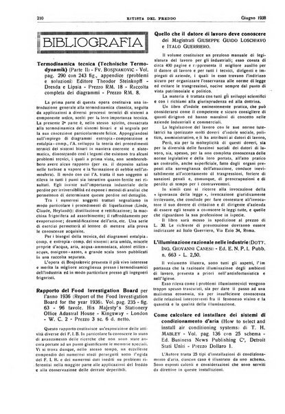 Rivista del freddo periodico mensile illustrato tecnico, scientifico, economico, commerciale