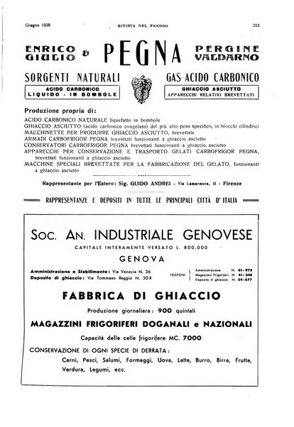 Rivista del freddo periodico mensile illustrato tecnico, scientifico, economico, commerciale