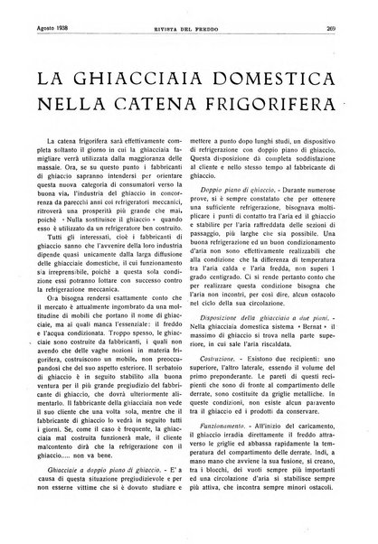 Rivista del freddo periodico mensile illustrato tecnico, scientifico, economico, commerciale