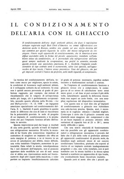 Rivista del freddo periodico mensile illustrato tecnico, scientifico, economico, commerciale