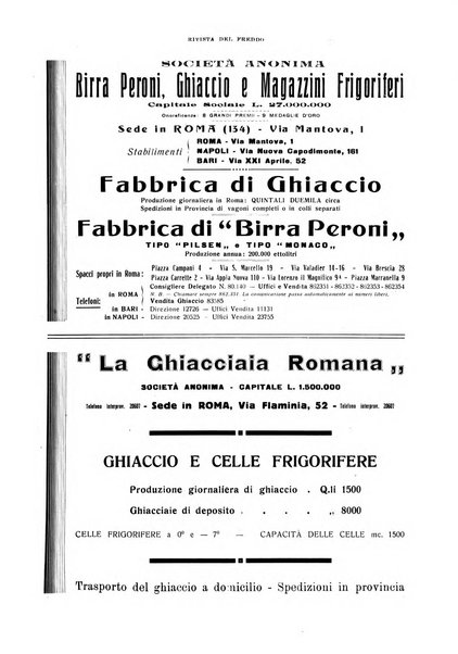 Rivista del freddo periodico mensile illustrato tecnico, scientifico, economico, commerciale