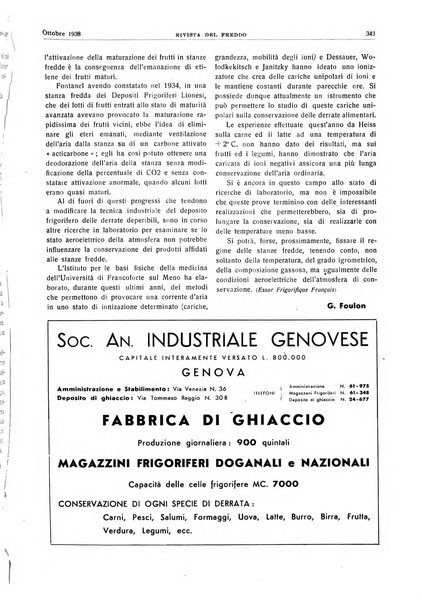 Rivista del freddo periodico mensile illustrato tecnico, scientifico, economico, commerciale