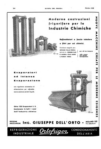 Rivista del freddo periodico mensile illustrato tecnico, scientifico, economico, commerciale