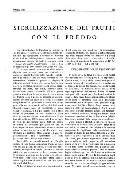 Rivista del freddo periodico mensile illustrato tecnico, scientifico, economico, commerciale