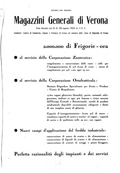 Rivista del freddo periodico mensile illustrato tecnico, scientifico, economico, commerciale