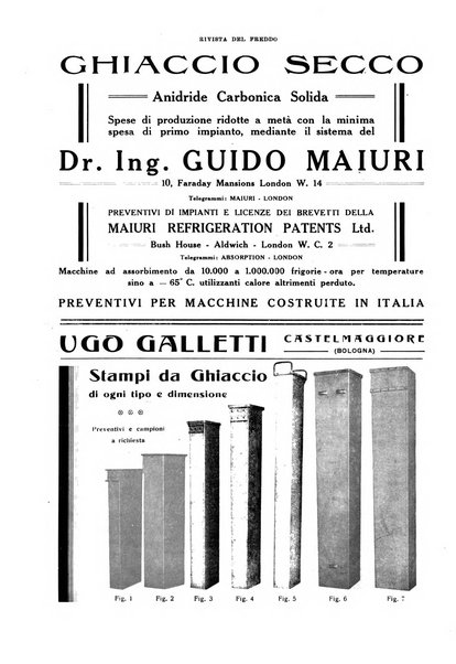 Rivista del freddo periodico mensile illustrato tecnico, scientifico, economico, commerciale