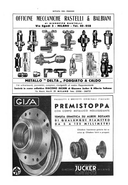 Rivista del freddo periodico mensile illustrato tecnico, scientifico, economico, commerciale