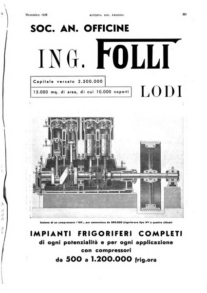 Rivista del freddo periodico mensile illustrato tecnico, scientifico, economico, commerciale