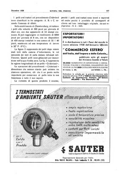 Rivista del freddo periodico mensile illustrato tecnico, scientifico, economico, commerciale