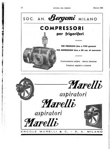 Rivista del freddo periodico mensile illustrato tecnico, scientifico, economico, commerciale