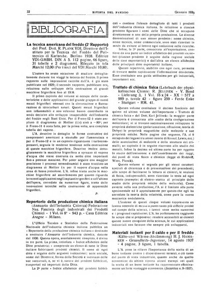 Rivista del freddo periodico mensile illustrato tecnico, scientifico, economico, commerciale