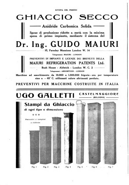 Rivista del freddo periodico mensile illustrato tecnico, scientifico, economico, commerciale