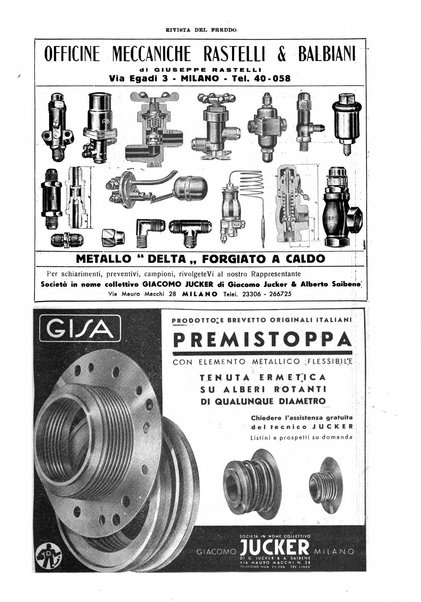 Rivista del freddo periodico mensile illustrato tecnico, scientifico, economico, commerciale