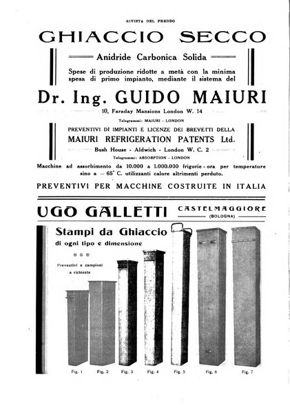 Rivista del freddo periodico mensile illustrato tecnico, scientifico, economico, commerciale