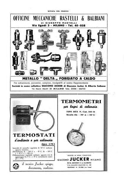 Rivista del freddo periodico mensile illustrato tecnico, scientifico, economico, commerciale