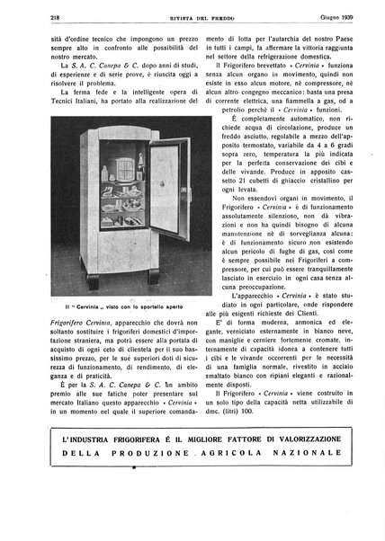 Rivista del freddo periodico mensile illustrato tecnico, scientifico, economico, commerciale