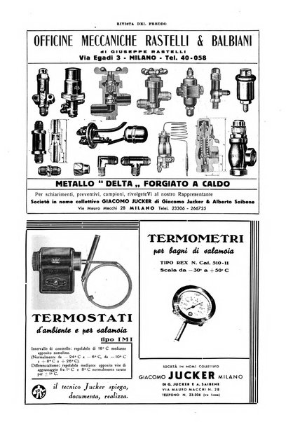 Rivista del freddo periodico mensile illustrato tecnico, scientifico, economico, commerciale