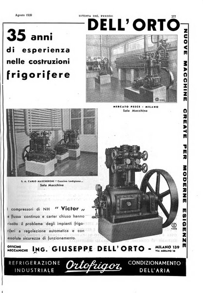 Rivista del freddo periodico mensile illustrato tecnico, scientifico, economico, commerciale