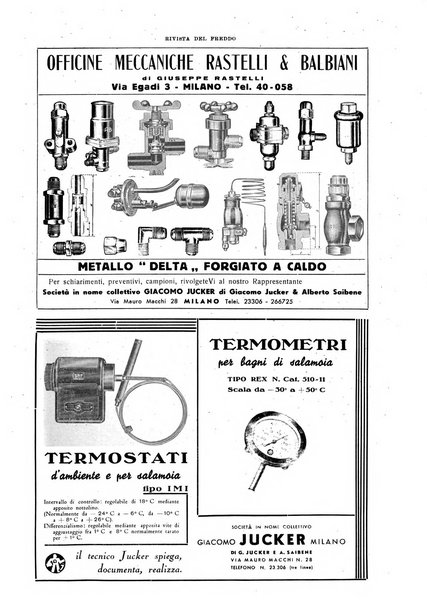 Rivista del freddo periodico mensile illustrato tecnico, scientifico, economico, commerciale