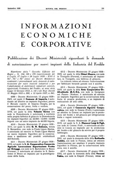 Rivista del freddo periodico mensile illustrato tecnico, scientifico, economico, commerciale