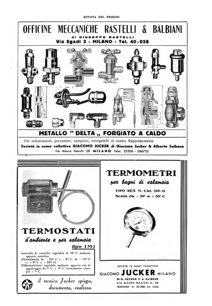 Rivista del freddo periodico mensile illustrato tecnico, scientifico, economico, commerciale