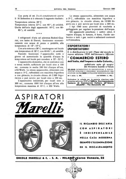 Rivista del freddo periodico mensile illustrato tecnico, scientifico, economico, commerciale