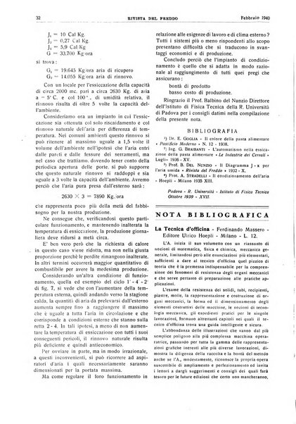 Rivista del freddo periodico mensile illustrato tecnico, scientifico, economico, commerciale