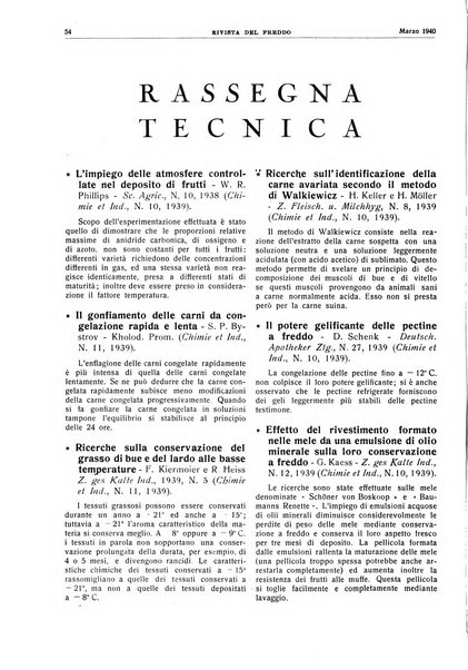 Rivista del freddo periodico mensile illustrato tecnico, scientifico, economico, commerciale