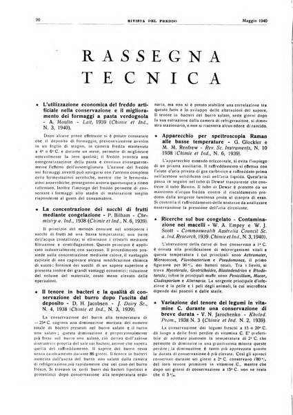 Rivista del freddo periodico mensile illustrato tecnico, scientifico, economico, commerciale