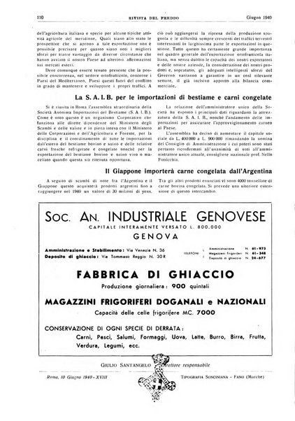 Rivista del freddo periodico mensile illustrato tecnico, scientifico, economico, commerciale