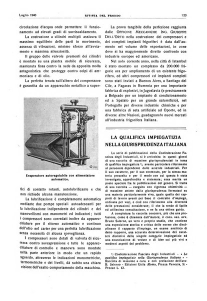 Rivista del freddo periodico mensile illustrato tecnico, scientifico, economico, commerciale